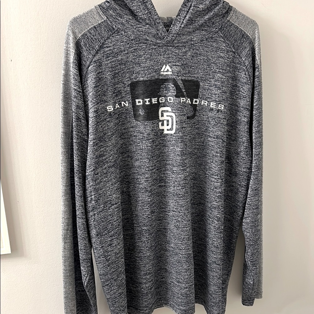Majestic Gray San Diego Padres Men's Hoodie